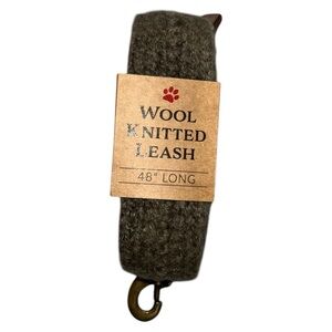 NWT Dog Leash Gray (48") Wool Knitted 4 Foot Primitives By Kathy